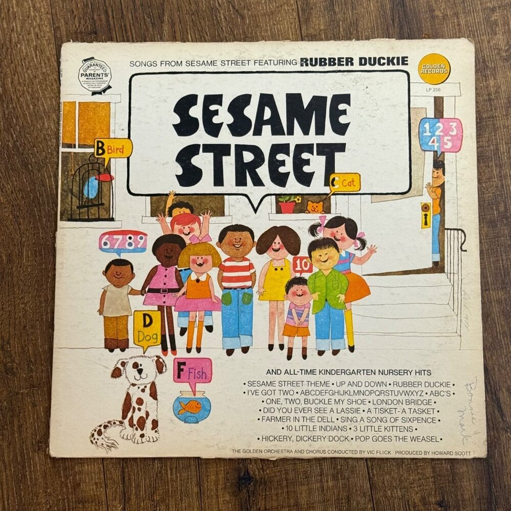 Vintage Songs from Sesame Street Featuring Rubber Duckie Vinyl LP 33 RPM Record